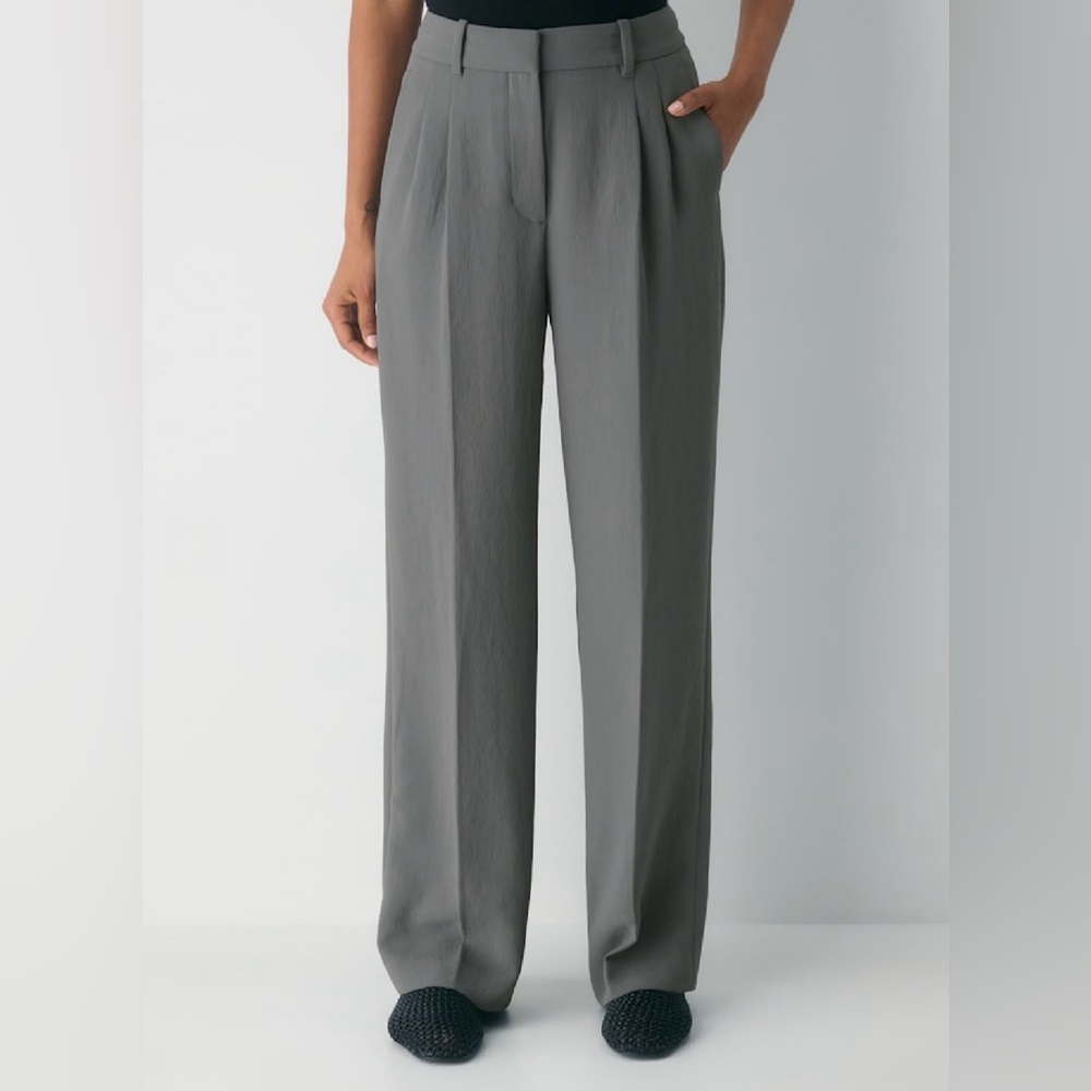 Aritzia High-Waist Wide-Leg Trousers in Tan - Picture 7 of 8